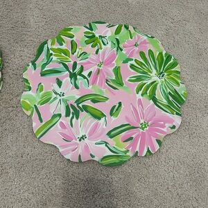 VIDA Hydrangeas & Daisies Reversible Round Placemats set of 10 Beatriz ball